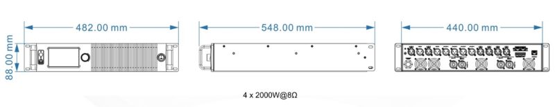Kích thước Amply kỹ thuật số FIR MT-420