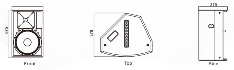 Kích thước của loa kiểm âm MT U115H VI